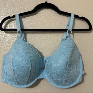 Elegant Lace Blue Bra